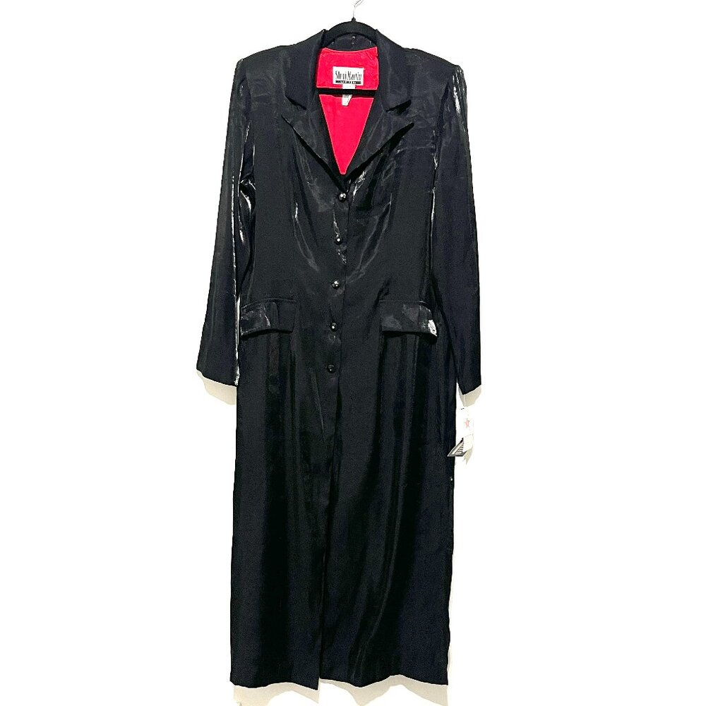 Womens Vintage Trench Jacket M/L Vamp Whimsigoth Noir 90s Femme Fatale Rave NWT